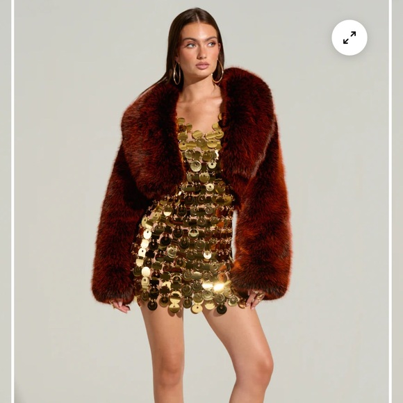Akira faux fur cropped jacket - Picture 1 of 4